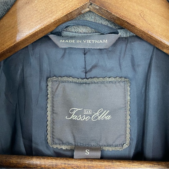 Tasso Elba size Small Men’s Brown Wool Blend Full Zip Coat - Picture 7 of 9